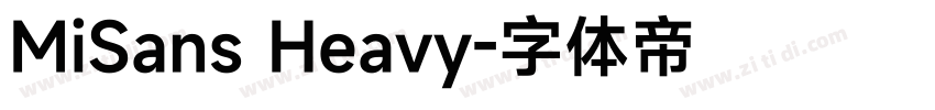 MiSans Heavy字体转换